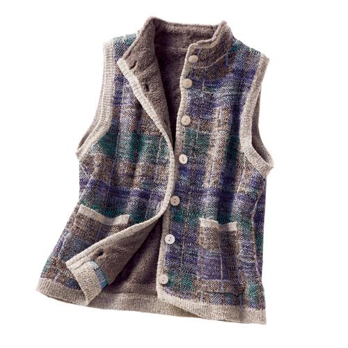 ベスト レディース ジレ 前開き ピンク グレー 裏ボアジャカード ニットベスト 全2色 婦人服 ミ...