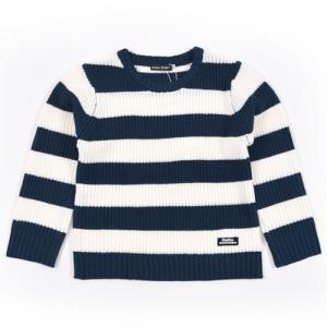 アゼ アミ クルーネック ボーダー ニット 子供服 BeBe bebe ベベ BUZZFUZZ バズファズ アウトレット 男の子 90 100 110 120 130 140
