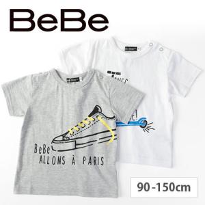 フロント プリント 半袖Tシャツ 子供服 BeBe ベベ BUZZFUZZ バズファズ アウトレット 男の子 90 100 110 120 130 140 150