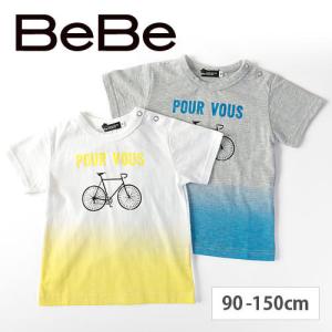 スラブ 天竺 自転車 プリント 半袖Tシャツ 子供服 BeBe ベベ BUZZFUZZ バズファズ アウトレット 男の子 90 100 110 120 130 140 150