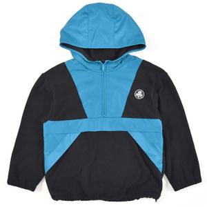 配色 ワッペン フード付き アノラック フリース 子供服 BeBe bebe ベベ BUZZFUZZ バズファズ アウトレット 男の子