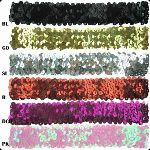 30mm 幅 全面 スパンコール ヘアゴム  キラキラ ダンス 衣装 女性 子供 キッズ チア  ヘ...