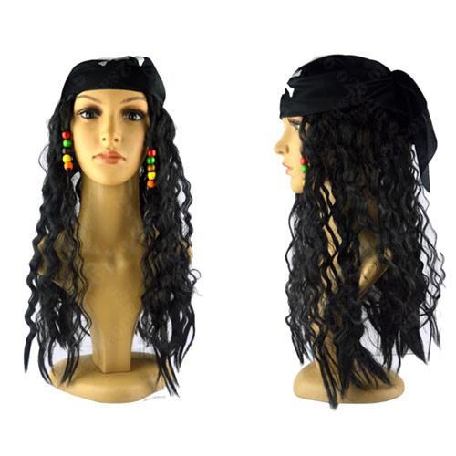 海賊 ヘアー かつら　カツラ　ロング　ヘアー コスプレ 舞台 ダンス ハロウィン メンズ レディース...