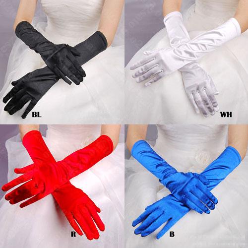 長さ39CM サテン セミ ロング 手袋 ウエディング グローブ ブライダル グッツ レディース 大...