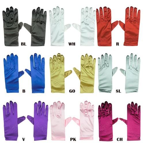 サテン 生地 光沢 手袋 グローブ ダンス パーティー イベント ハロウィン コスプレ 仮装 コスチ...