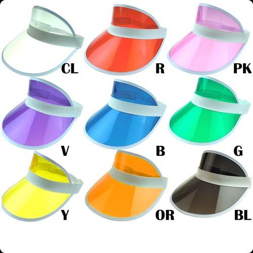 半透明　カラー クリアー サンバイザー クリア  透明 日差し避け レディース かわいい 目立つ ダ...