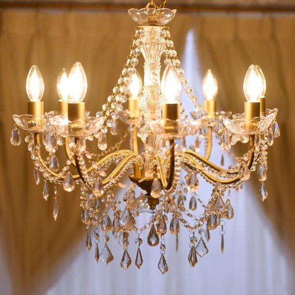 シャンデリア 照明 おしゃれ LED電球対応 8灯 照明 リビング 照明器具 取り付け 天井 シーリ...