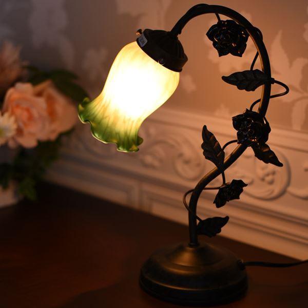 ランプ テーブルランプ おしゃれ ガラスシェード コンセント 調光 タッチセンサーアンティーク タッ...