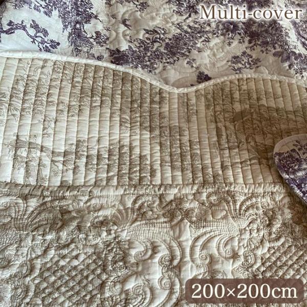 マルチカバー 200×200cm フリークロス アンティーク調 インテリア雑貨 Toiledejou...