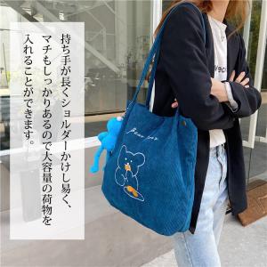 コーデュロイ トートバッグ レディース ショル...の詳細画像3