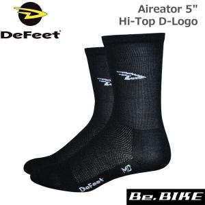 DeFeet Aireator 5“ Hi-Top D-Logo ブラック 自転車 ソックス 靴下 メンズ レディース｜bebike