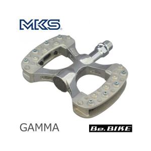 三ヶ島ペダル(MKS) ガンマ(GAMMA) ペダル シルバー 自転車 フラットペダル｜bebike