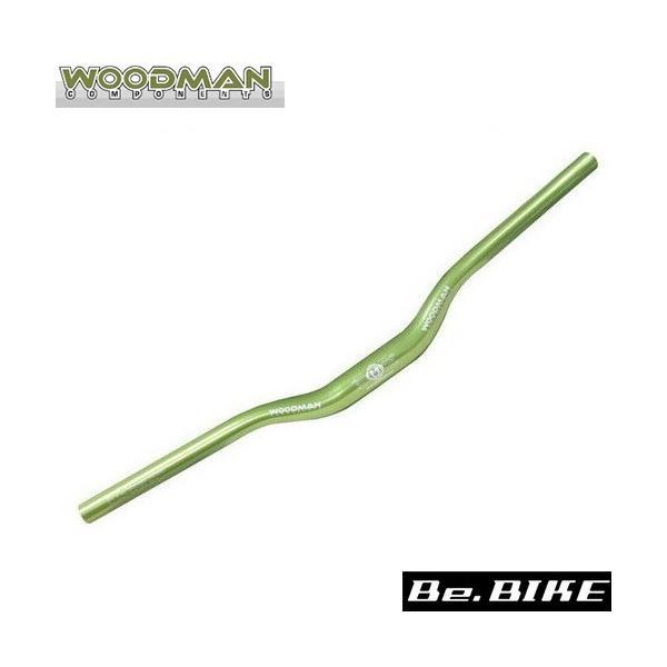 WOODMAN ワイドアンドワイルド XS3 グリーン 自転車 ハンドル ライザーバー