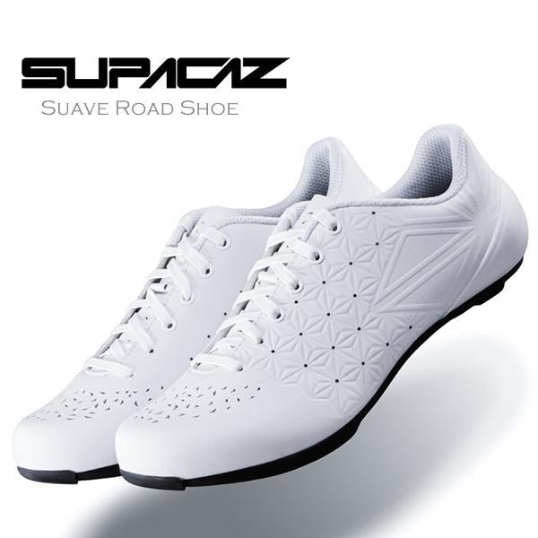 自転車 シューズ スパカズ Suave Road Shoe ホワイト ビンディングシューズ SUPA...