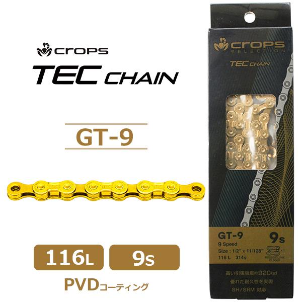 TECチェーン GT-9 9S 116L Ti-Nゴールド 1/2"x11/128" CL566R ...