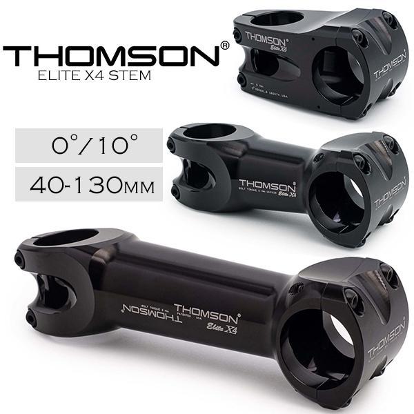 自転車 ステム トムソン THOMSON ELITE X4 STEM ブラック アルミ 31.8mm...