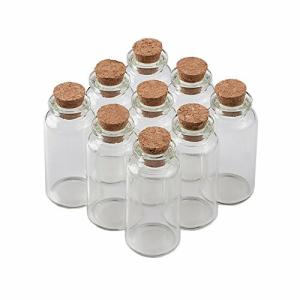 Jarvials無料配送12個セット25mlコルク栓 透明なガラス使用するDIYガラスの瓶吊り瓶 ホリデーギフト シール容器