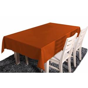 haruju テーブルクロス テーブルマット リネン キッチン ファブリック 無地 正方形 長方形 (ライトブラウン, 140