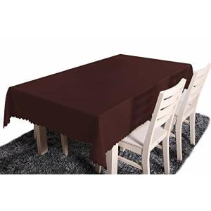 haruju テーブルクロス テーブルマット リネン キッチン ファブリック 無地 正方形 長方形 (ダークブラウン, 140