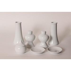 Moa Feteli（モアフェティ） 神具セット 高級神具7点セット国産 陶器サイズ 大（榊立て 4寸）