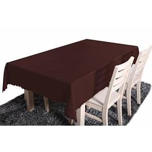 haruju テーブルクロス テーブルマット リネン キッチン ファブリック 無地 正方形 長方形 (ダークブラウン, 130