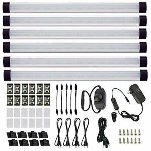 LEDバーライト AIBOO 長さ30CM LEDスリム照明器具 調光スイッチ 無階段調光 キッチン照明 ACアダプタ 高輝度 電球
