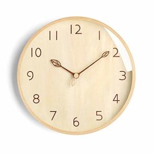 クロック 掛け時計 おしゃれ壁掛け時計 掛け時計 円形 天然木 木製壁掛け時計 おしゃれなインテリア時計 連