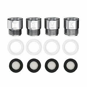 シャワーヘッドシャワーホース用アダプターセット 4個セット 各社ホース用アダプター 取付簡単 シルバー