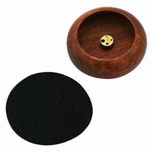 AINetJP 線香皿 お香立て 線香 香炉 ローズウッド 木製 仏壇用皿 ミニサイズ インテリア モダン 耐熱下敷きシー