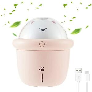 zerotop加湿器 大噴霧 空気浄化/加湿 花粉対策 乾燥防止 7色雰囲気ランプ付き 約200Ml 卓上加湿器 間接照明 ナイ