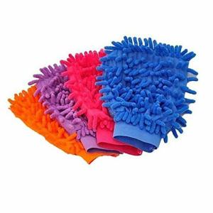TheBigThumbによるランダムな4枚のマイクロファイバーダスティングミット車の窓洗浄ホームクリーニング布ダス