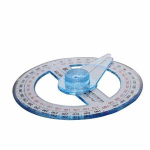 Utoolmart 分度器  アクリル分度器  360度  全円分度器 KQ100 1個入り 数学分度器 プラスチック分度器 角度測定ル