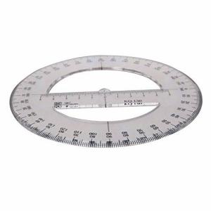Utoolmart 分度器  アクリル分度器  360度  全円分度器 直径15cm 1個入り 数学分度器 プラスチック分度器 角度測