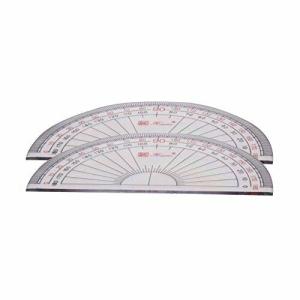 Utoolmart 分度器  アクリル分度器  180度  半円分度器 直径10cm 1個入り 数学分度器 プラスチック分度器 角度測