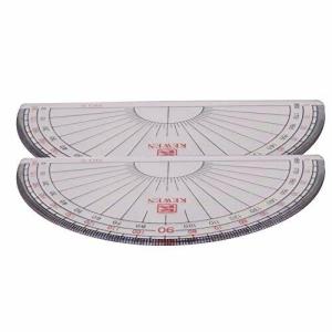 Utoolmart 分度器  アクリル分度器  180度  半円分度器 直径12cm 1個入り 数学分度器 プラスチック分度器 角度測
