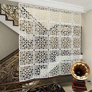 YIZUNNU 12片セット パーテーション 高さ29cm x 幅29cmアジアン 和室/洋室 オフィス 間仕切り 衝立 おしゃれ,はくし