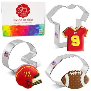 Ann Clark Cookie Cutters サッカークッキーカッターセット - 3ピース - サッカー フットボールヘルメット そしてT
