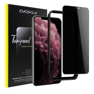 i Phone 11用/(i) Phone XR用 ガラスフィルム 覗き見防止  CYCOKLY 3D全面保護 日本製素材旭硝子製 防塵 硬｜beck-shop