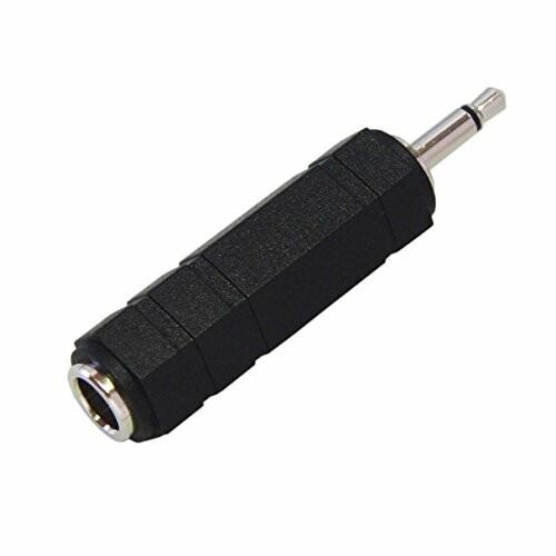 6.3mm モノラル標準ジャック(メス)→ 3.5mm モノラルミニプラグ(オス) 変換 プラグ P...