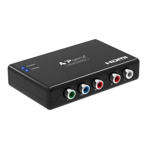 Portta アナログ コンポーネント RGB 入力 to HDMI出力 変換 コンバーター