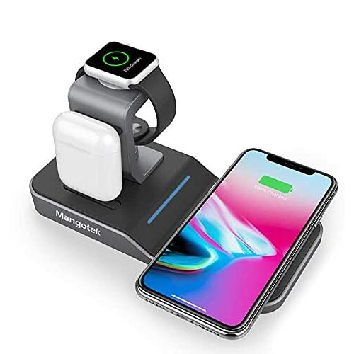 Apple Watch/Airpods スタンド iPhoneスタンド USBポート/Lightni...