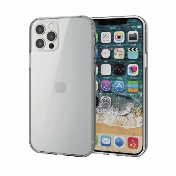 エレコム iPhone 12 / 12 Pro ケース Qi充電対応 ハイブリッド 耐衝撃 ガラス ...