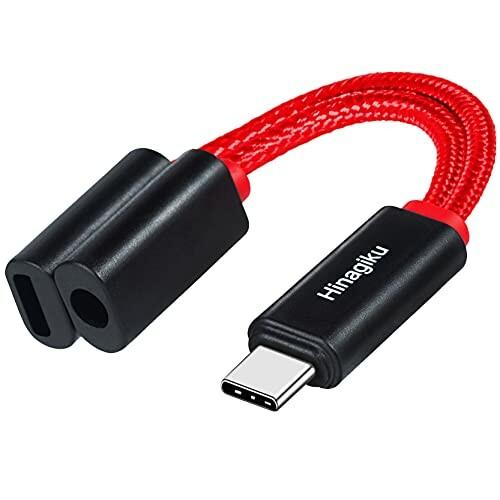 Hinagiku USB-C to USB-Cポート/3.5mmイヤホンジャック、2in1、充電/イ...