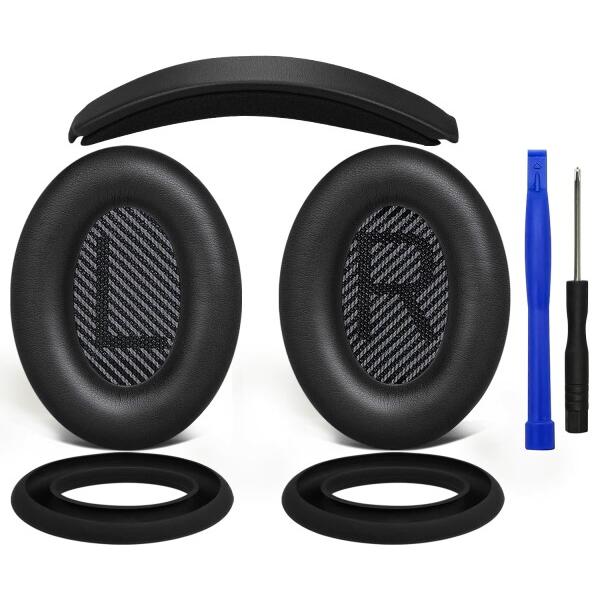 SOULWIT イヤーパッド + ヘッドバンド + イヤーパッドカバー Bose QuietComf...