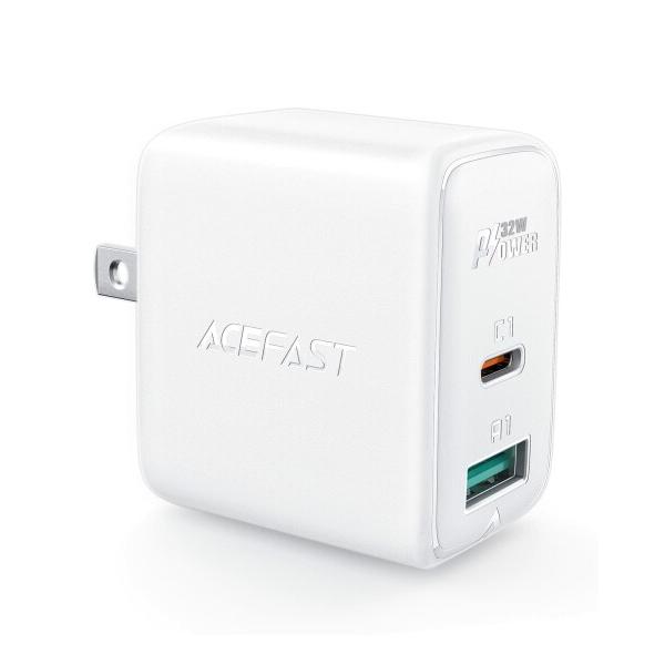 ACEFAST 充電器 type-c PD USB-C×USB A 2ポート 合計32W usbc ...