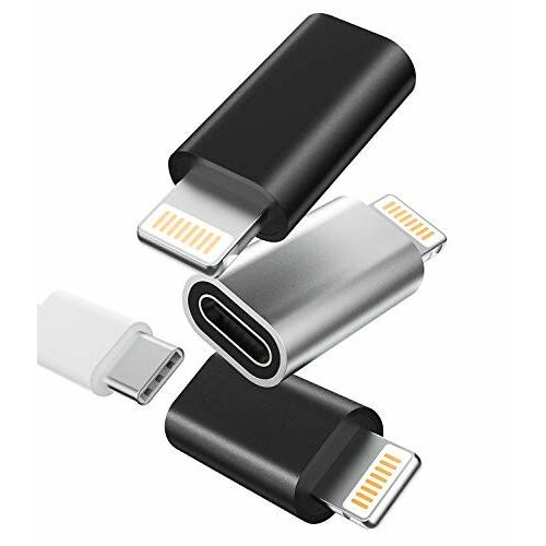 変換アダプタiPhone USB Cメスにライトニングオス充電器アダプター(3個セット)typecタ...