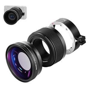 NEEWER 広角レンズ ZV1カメラに対応 2in1 18mm HD広角と10xマクロ追加レンズ エクステンションチューブ｜beck-shop