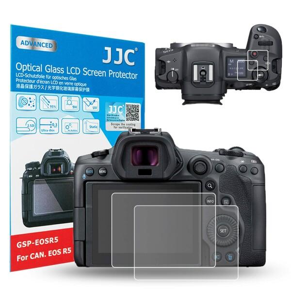 JJC 液晶保護フィルム Canon EOS R3 R5 R5C カメラ対応 超薄 強化ガラス 高硬...
