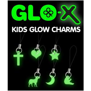 GLO-X-Glow in The Dark Cellphone Charm - Keychain for Women and Men Works with All Smartphones and Tablets Including iPhone and Ga