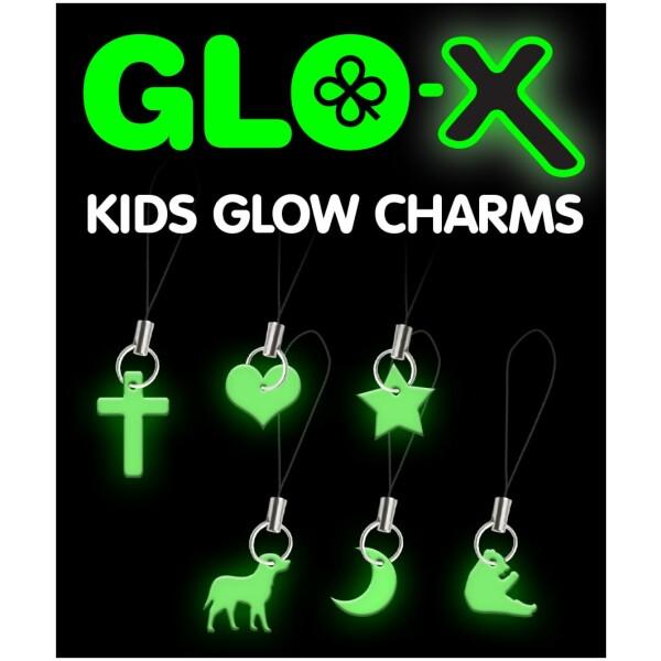 GLO-X-Glow in The Dark Cellphone Charm - Keychain ...